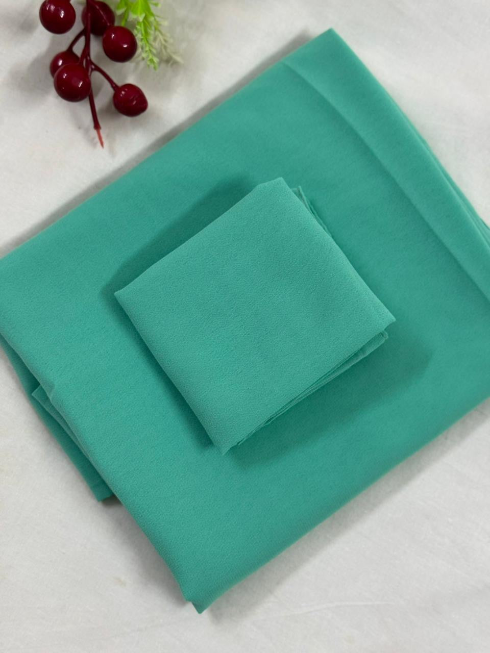 GEORGETTE NIQAB WITH HIJAB KIT - SEA GREEN FAMILY