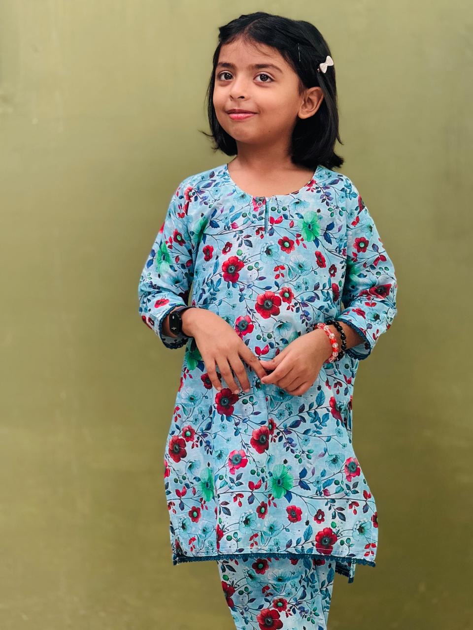 Printed Lawn Stitched 2 Pcs Shirt / Trouser Kids - Article 5