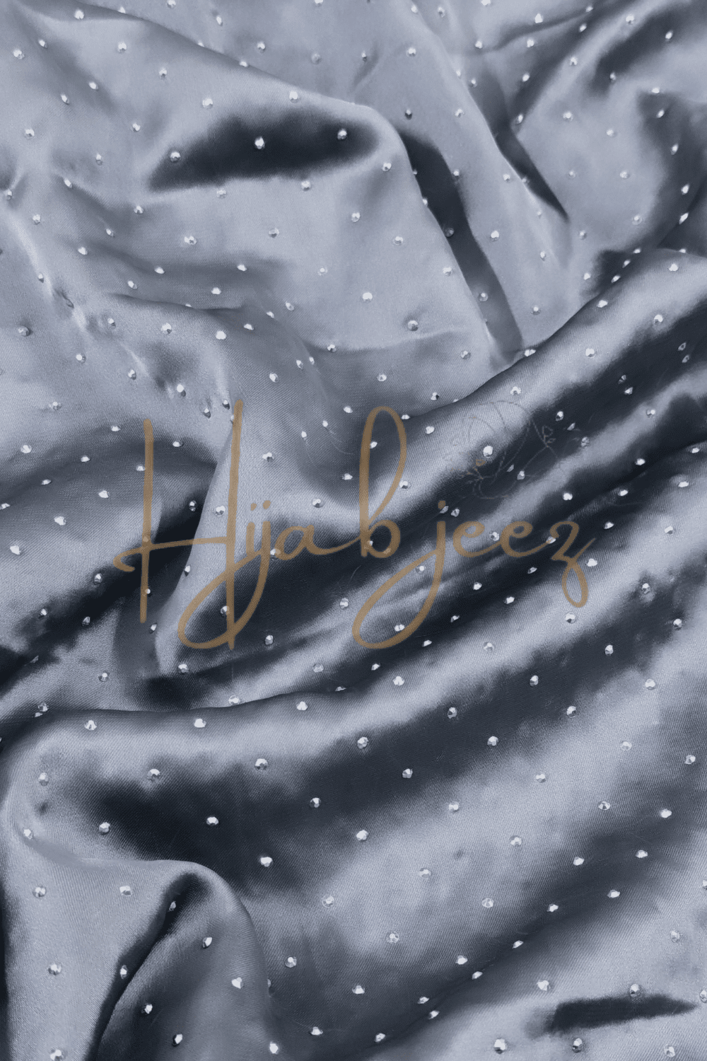 SILK STONE HIJAB - GREY