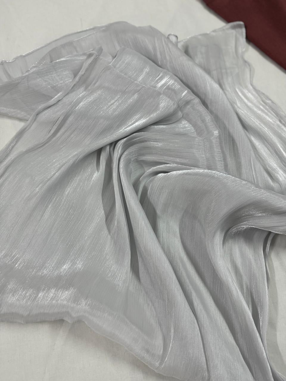 LUXURY ORGANZA SILK - GREYISH STONE