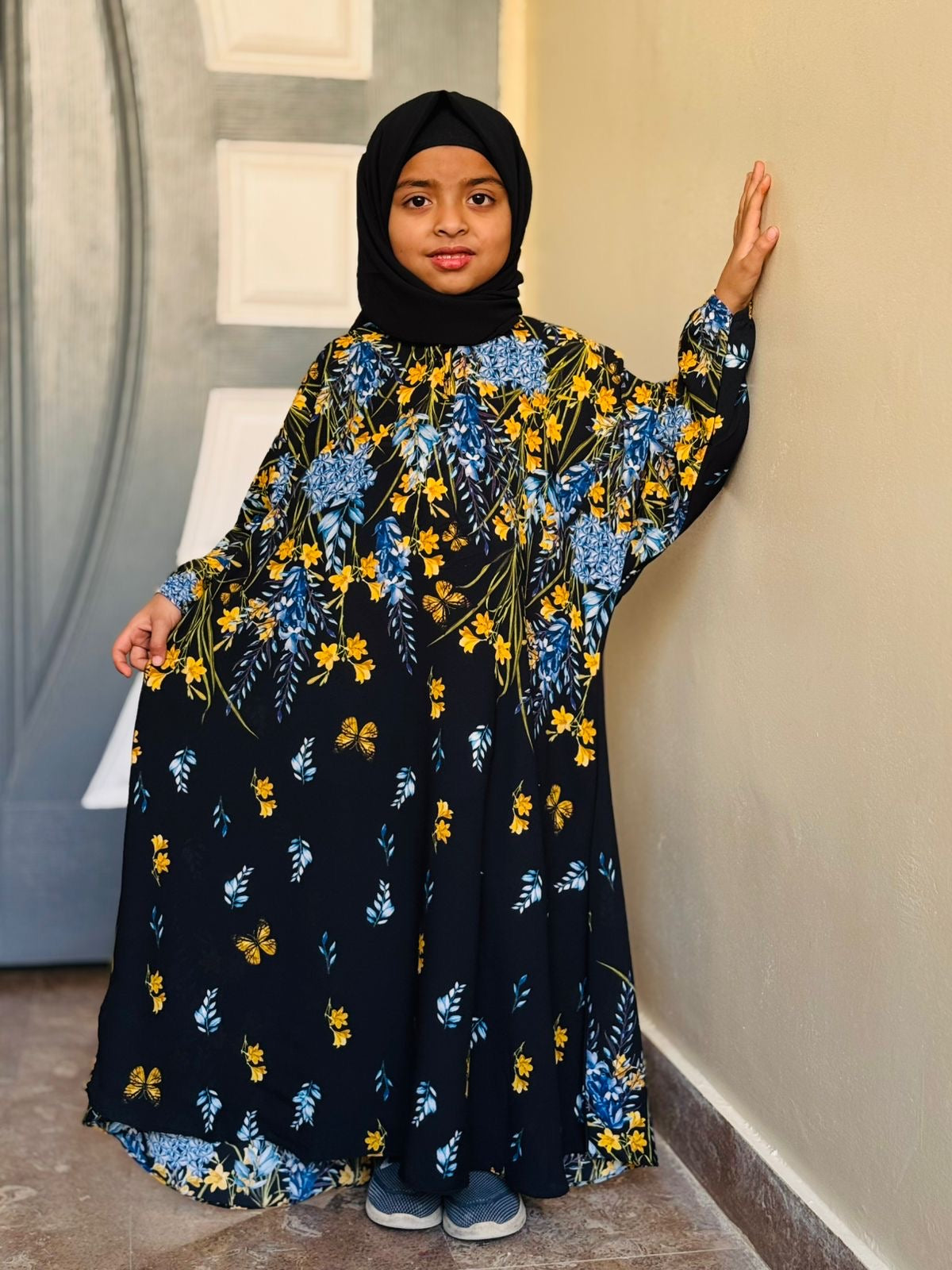 Kids Abaya MAXI Style - Golden Garden