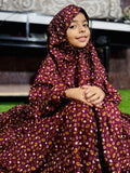 KIDS NAMAZ CHADDAR WITH FULL SLEEVES - SEEDS IN MAROON (5 to 7 Years)