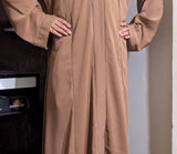 Adults Korean Zum Abaya Front Open Style - Desert