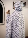 ADULTS NAMAZ CHADDAR WITH SLEEVES N NIQAB - POOKIE WHITE - STANDARD SIZE