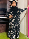 Kids Abaya MAXI Style - Noor Butterfly Black