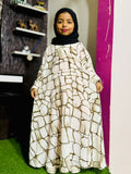 Kids Abaya MAXI Style - Clayish Marble