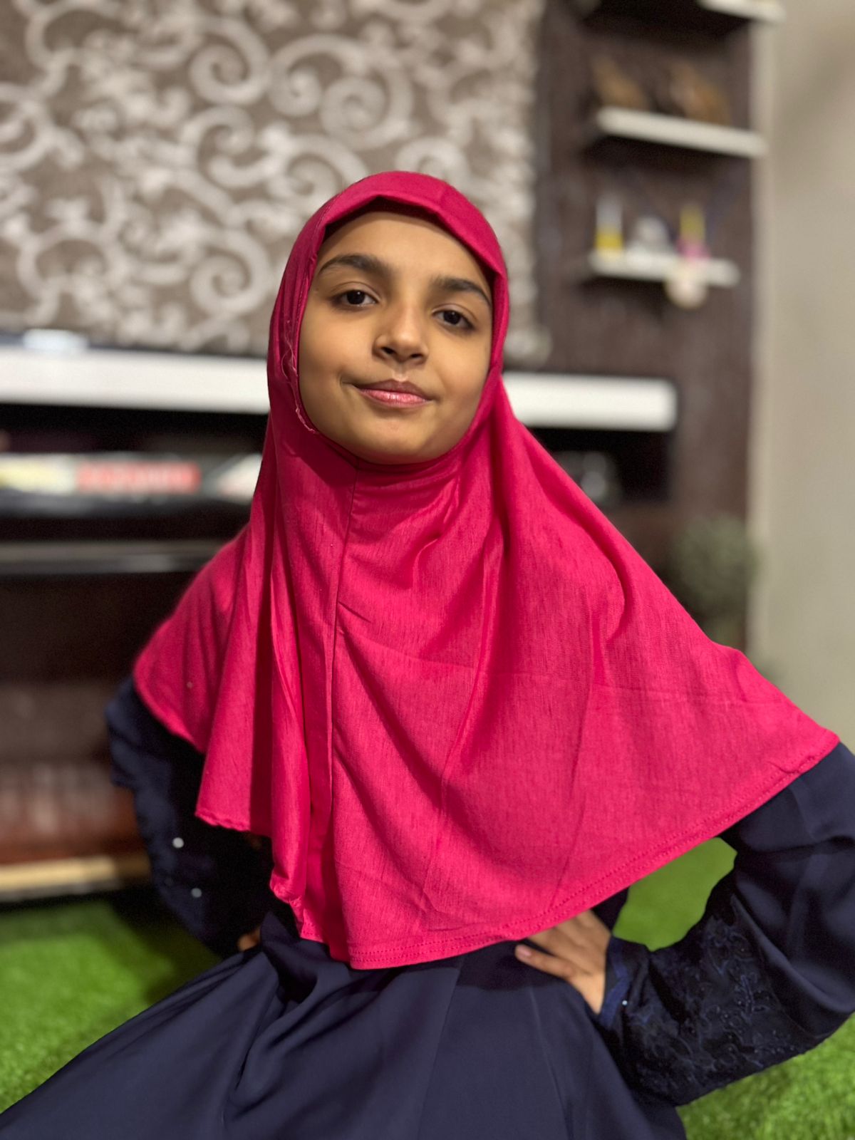 READY TO WEAR SCARF 6 to 8 YEARS - FUCHSIA