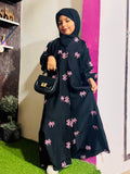 Kids NIDA Abaya Front Open Style - Emb Pookie