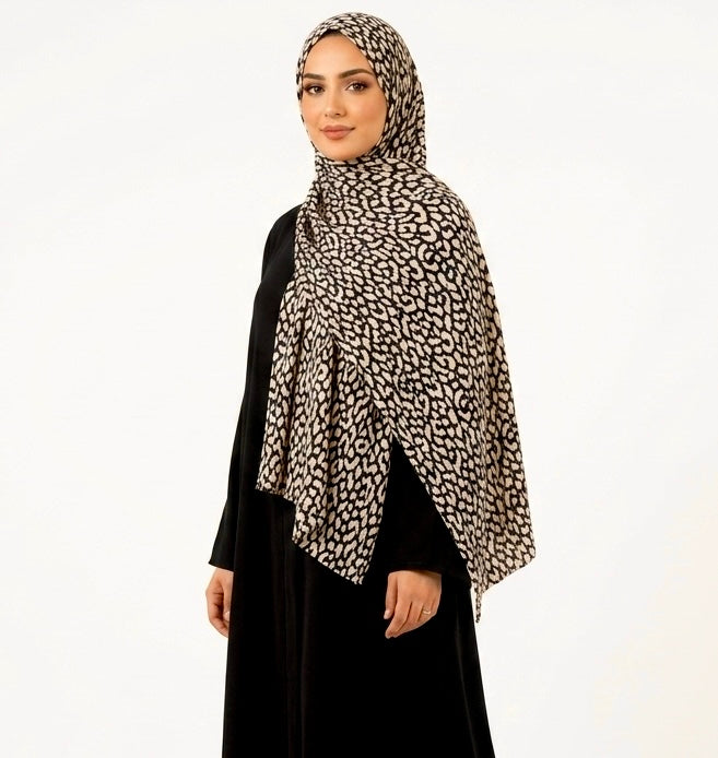 Elite Lawn Viscos Printed - Cheetah Print Black