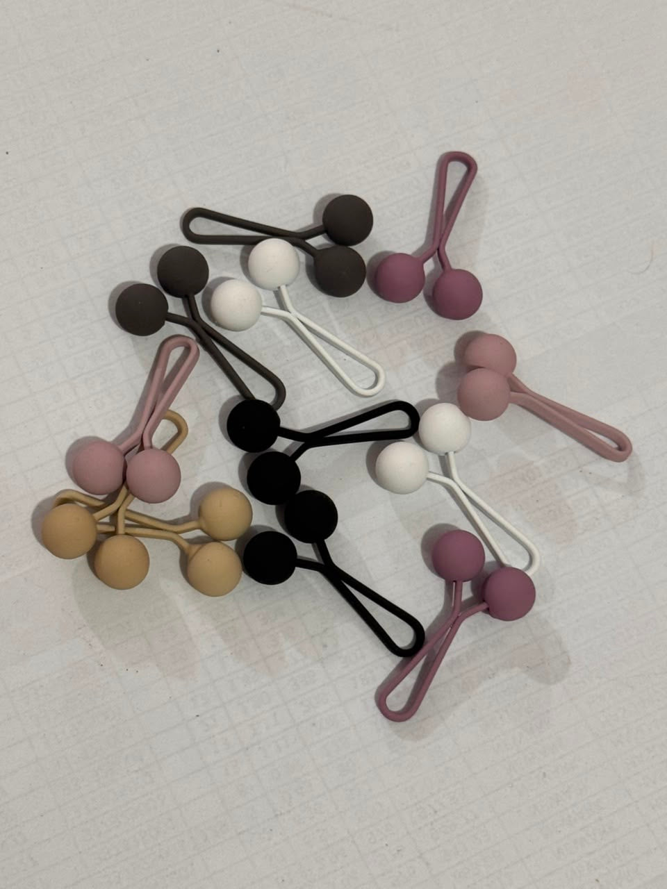 Scarf Fixed Clips Faux Matt Box - MULTI PACK OF 12