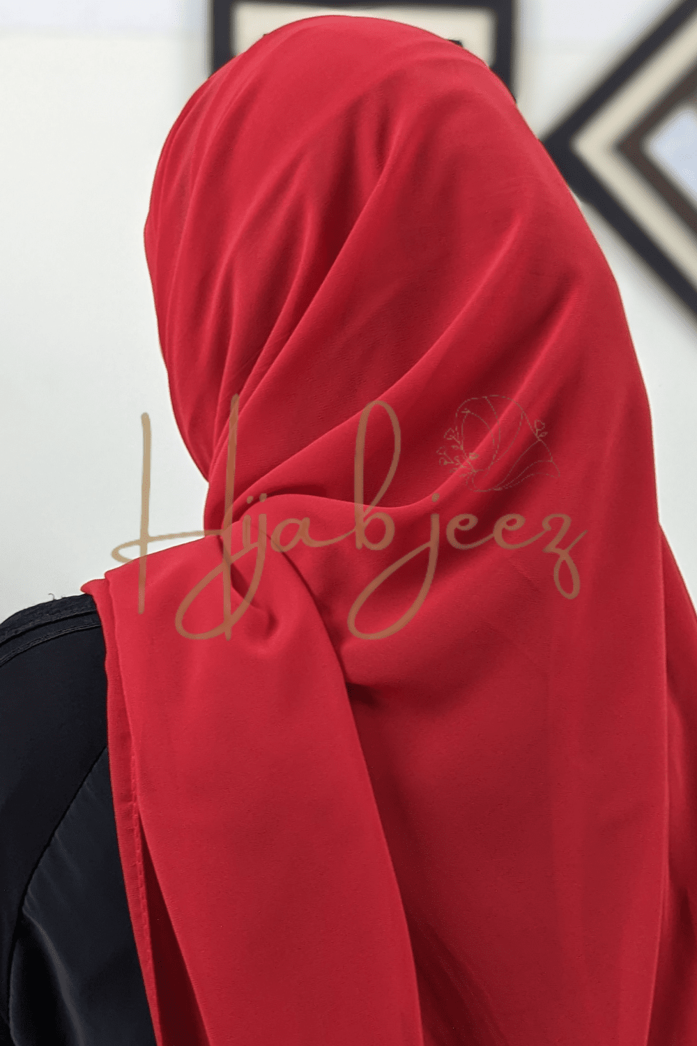 PLAIN GEORGETTE HIJAB - RED