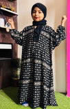 Kids Abaya Front Open Style - Elegant Noir