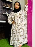 Kids Abaya MAXI Style - Clayish Marble