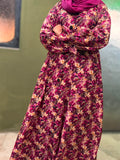 Adults Printed Lawn Abaya Front Open Style - LA 5