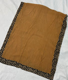 Elite Lawn Viscos Printed - French Beige Cheetah Bordered