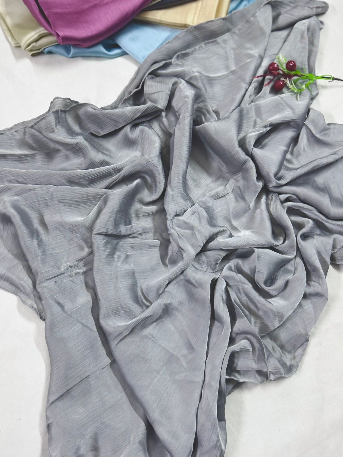 MATT SILK HIJAB - DULL GREY