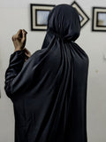 NAMAZ CHADDAR WITH SLEEVES N NIQAB - PLAIN BLACK x XL