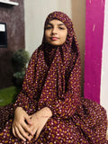 KIDS NAMAZ CHADDAR WITH FULL SLEEVES - SEED IN MAROON 8 to 11 Years