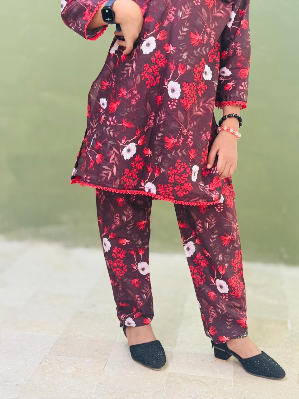 Printed Lawn Stitched 2 Pcs Shirt / Trouser Kids - Article 3