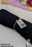 Georgette Hijab with attached Tube Cap - Black