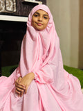 KIDS NAMAZ CHADDAR WITH FULL SLEEVES - ICY PINK 8 to 11 Years