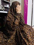 NAMAZ CHADDAR WITH SLEEVES N NIQAB - RABBIA BROWN - LARGE