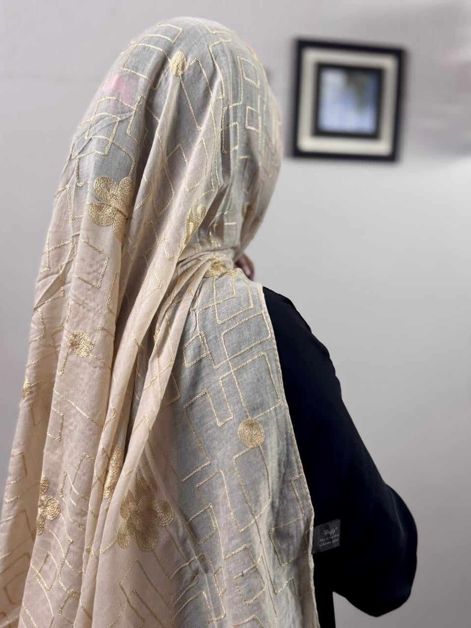 Zara Embroidery Lawn Scarf - Spring Rain