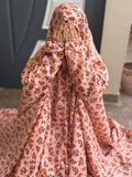 NAMAZ CHADDAR WITH SLEEVES N NIQAB - MAARI PEACH - LARGE