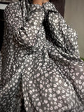 ADULTS NAMAZ CHADDAR WITH SLEEVES N NIQAB- WINTER LEAF GREY - STANDARD SIZE