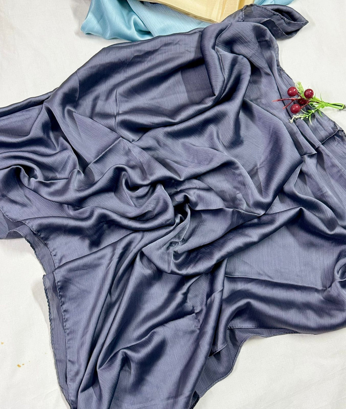 MATT SILK HIJAB - STEEL GREY