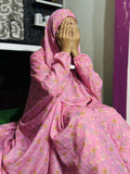 NAMAZ CHADDAR WITH SLEEVES N NIQAB - ELEGANCE ICYPINK x XL