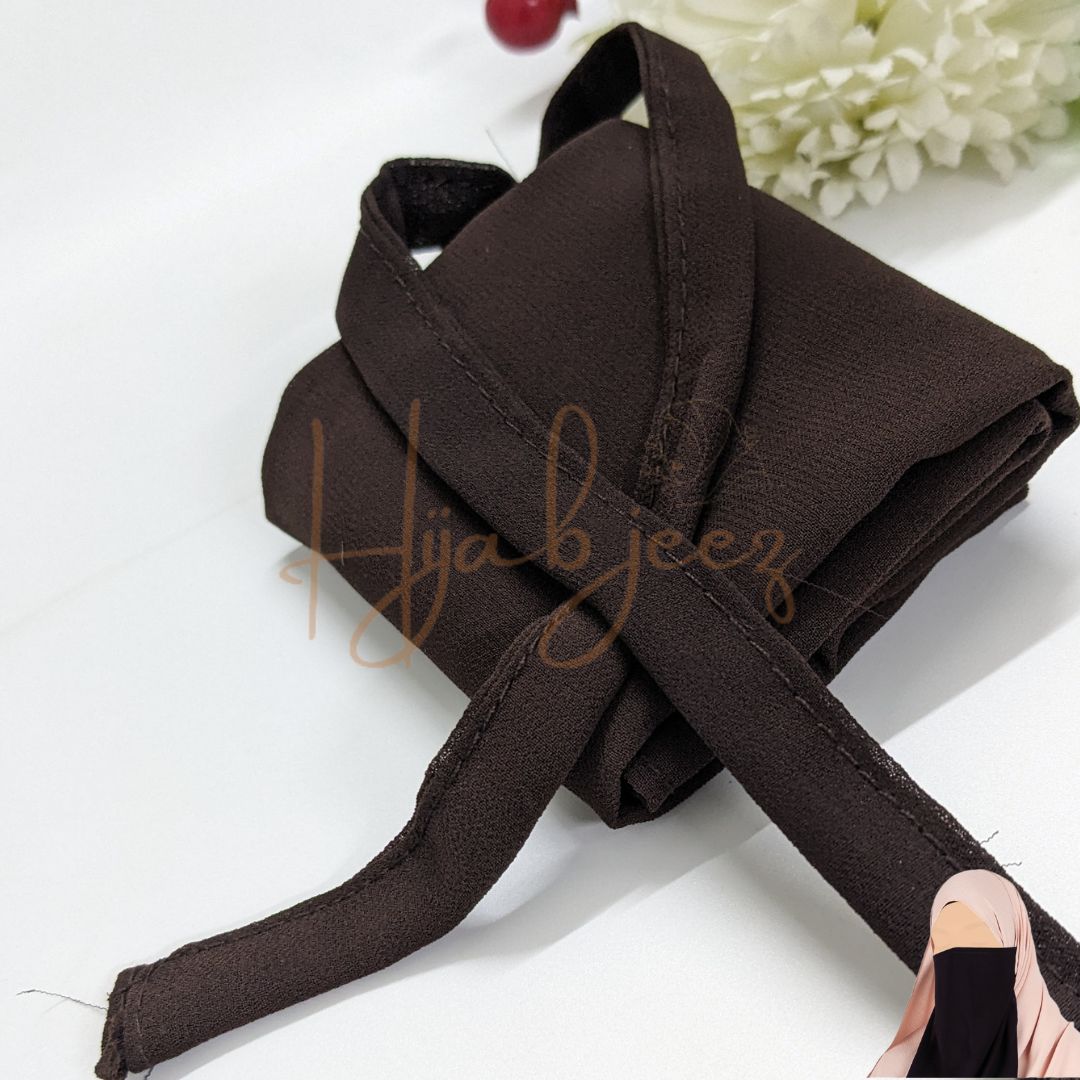 HALF NIQABS - DEEP BROWN