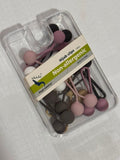 Scarf Fixed Clips Faux Matt Box - MULTI PACK OF 12