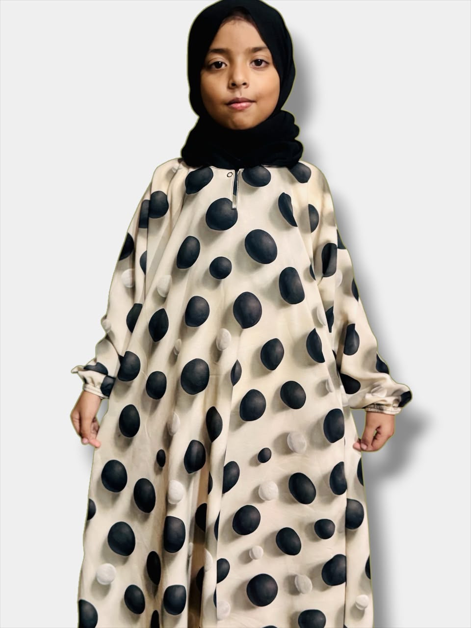 Kids Abaya MAXI Style - 3D Circles