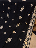 Premium Qualtiy Swiss Lawn Chaddar with Elegant Embroidery - Black ART2