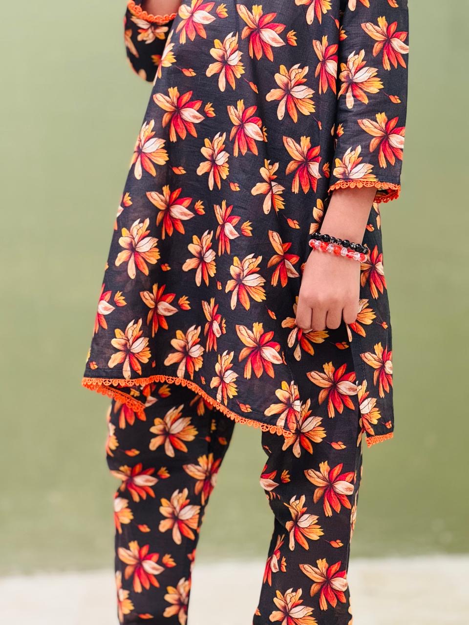 Printed Lawn Stitched 2 Pcs Shirt / Trouser Kids - Article 2