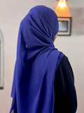 PLAIN GEORGETTE HIJAB - ROYAL BLUE
