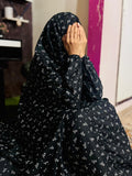 NAMAZ CHADDAR WITH SLEEVES N NIQAB - WEAR BLACK DS8 LARGE