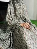 NAMAZ CHADDAR WITH FULL SLEEVES - PISTA ROSES - LARGE