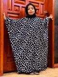 Kids Printed Kaaftan Abaya - Hearts In Blue