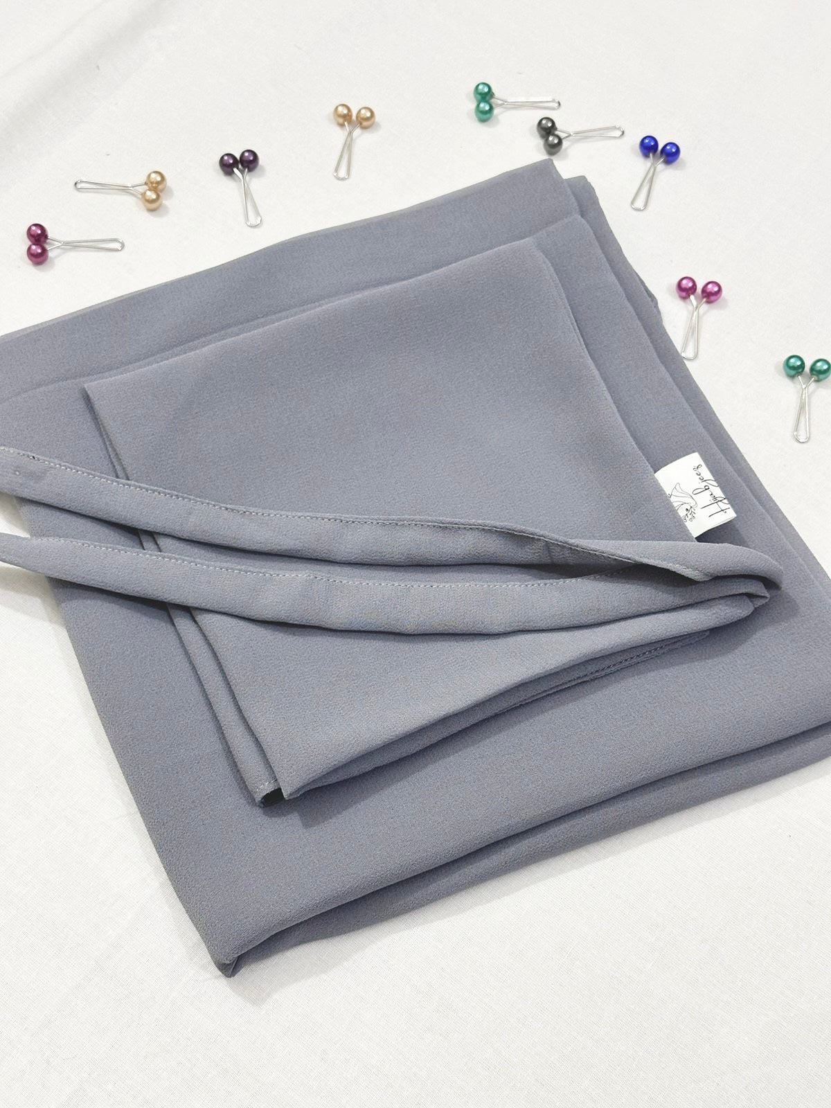 GEORGETTE NIQAB WITH HIJAB KIT - LIGHT GREY