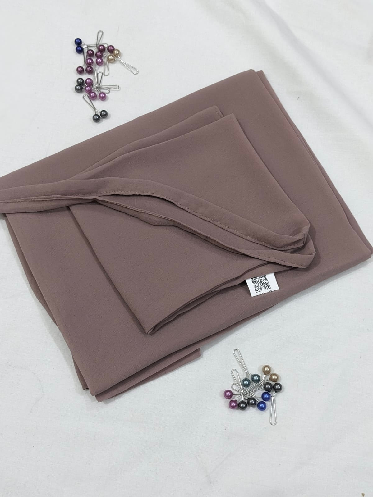 GEORGETTE NIQAB WITH HIJAB KIT - DEEP NATURAL