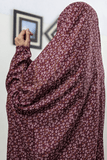 NAMAZ CHADDAR WITH SLEEVES N NIQAB - HIBISCUS MAROON x XL