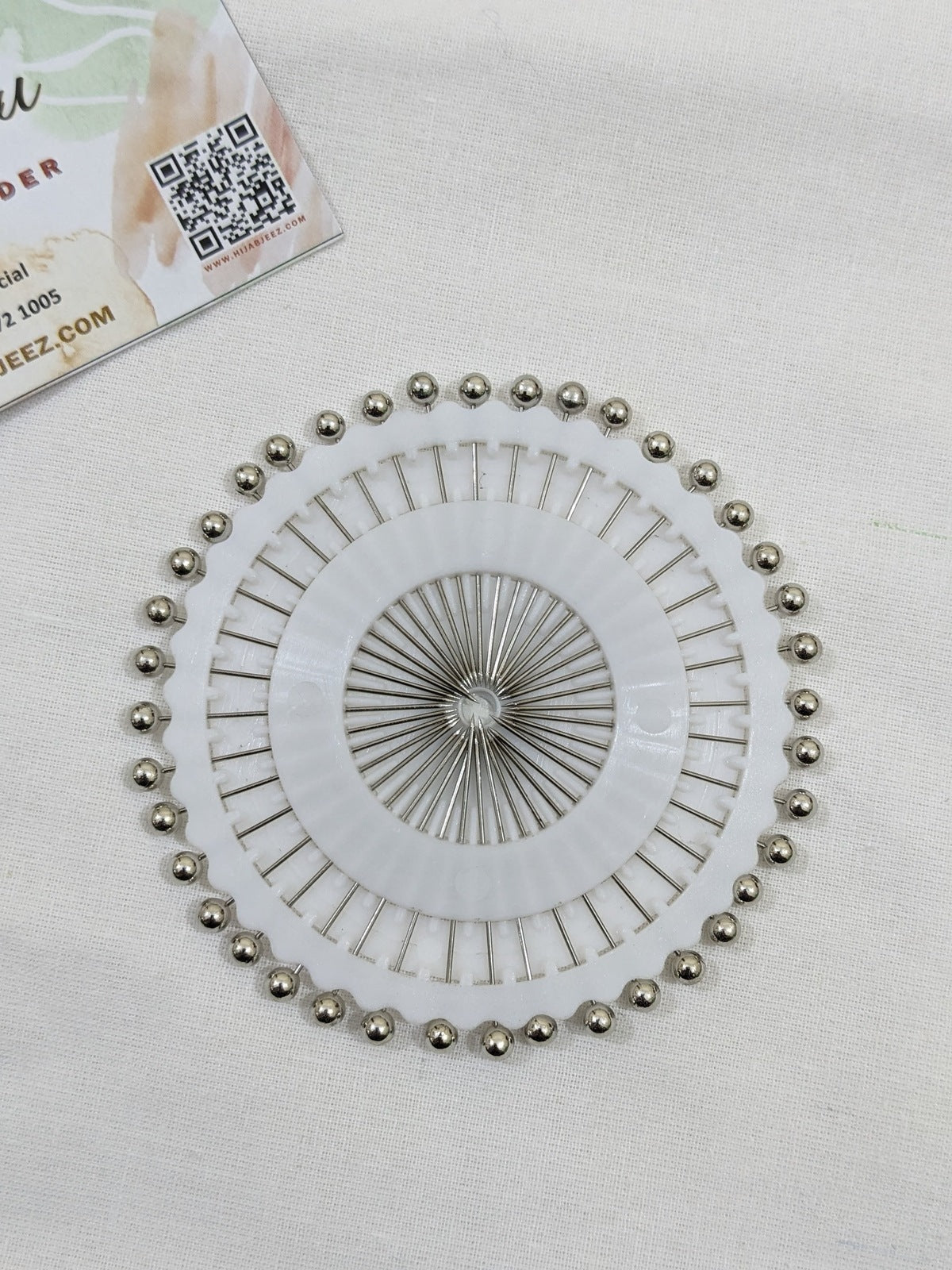 HIJAB PIN DISC - SILVER