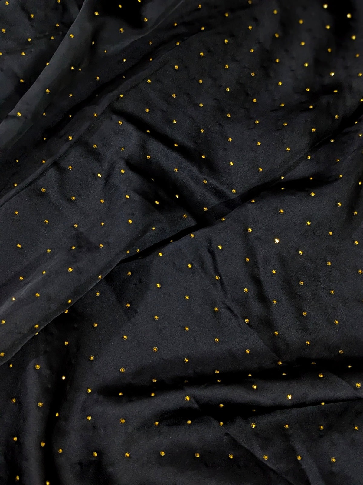 SILK GOLDEN STONE HIJAB - BLACK