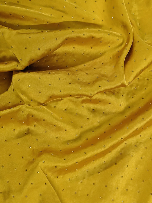 SILK GOLDEN STONE HIJAB - MUSTARD