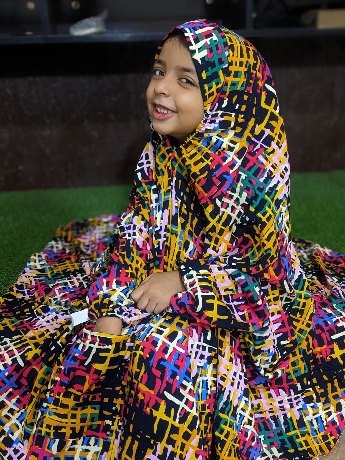 BOSKI KIDS NAMAZ CHADDAR WITH FULL SLEEVES - Neon's World 5 to 7 Years