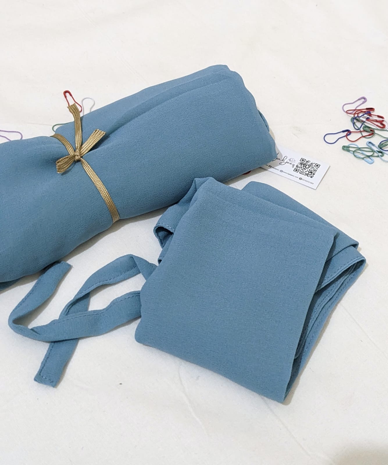 GEORGETTE NIQAB WITH HIJAB KIT - SKY BLUE