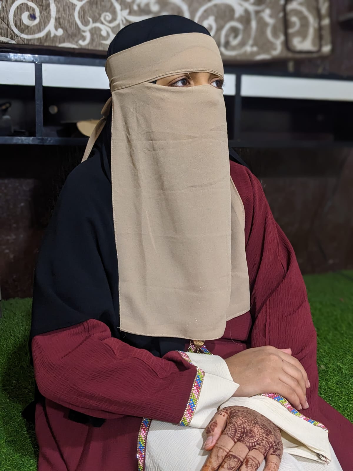 SAUDI NIQABS - CREAM COFFEE