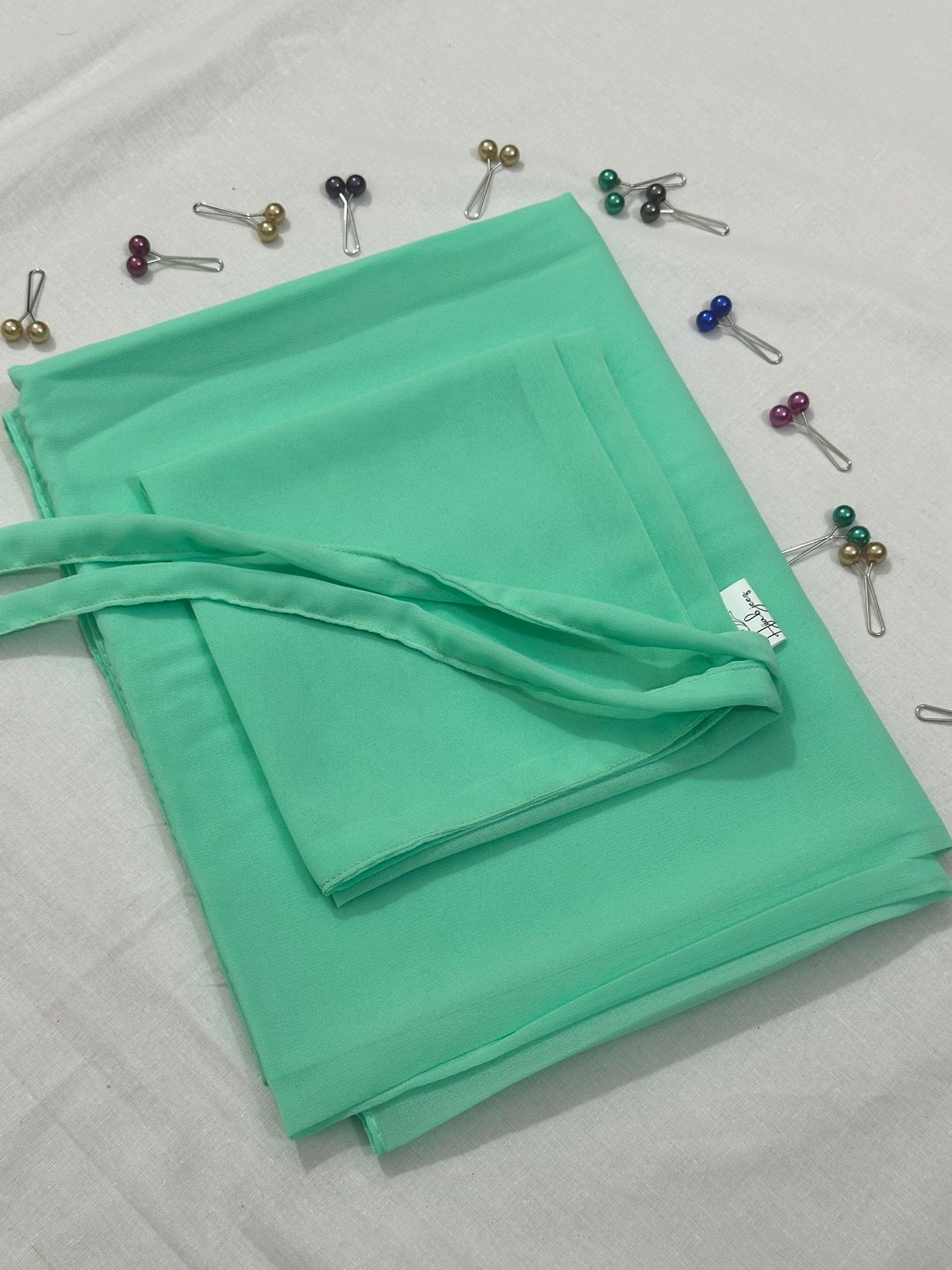 GEORGETTE NIQAB WITH HIJAB KIT - SEA GREEN